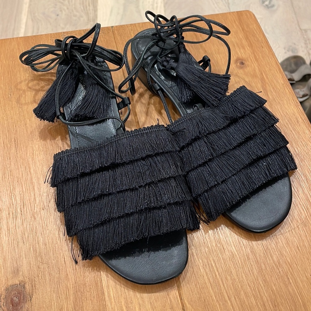 Michael Kors Fun Tassel Fringe Strappy Sandals